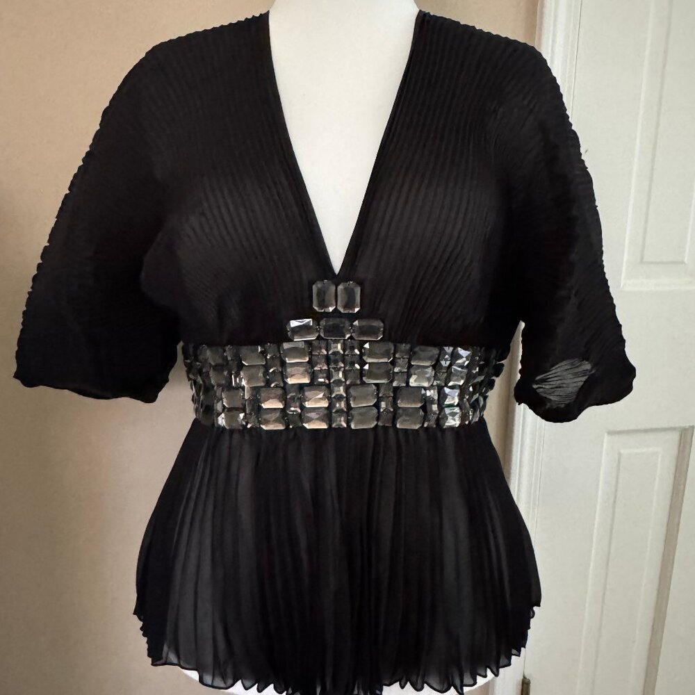 Robert Just Cavalli Black Shirt Blouse made in Italy NEW